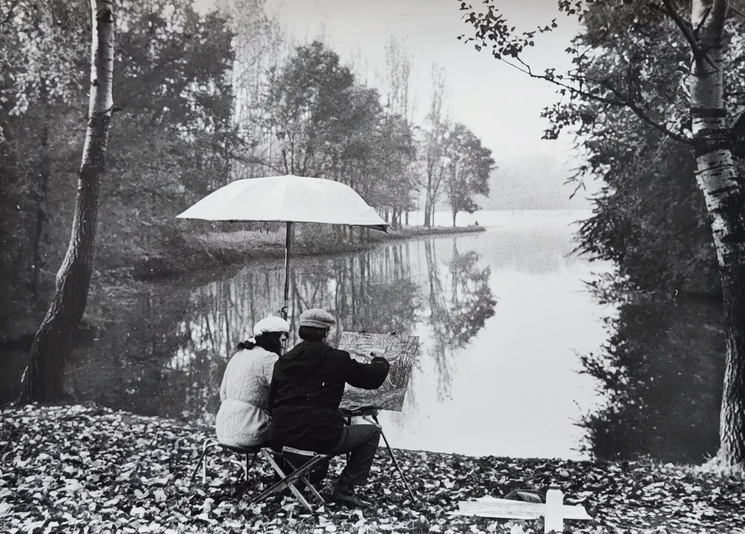 La același șevalet, în plein-air